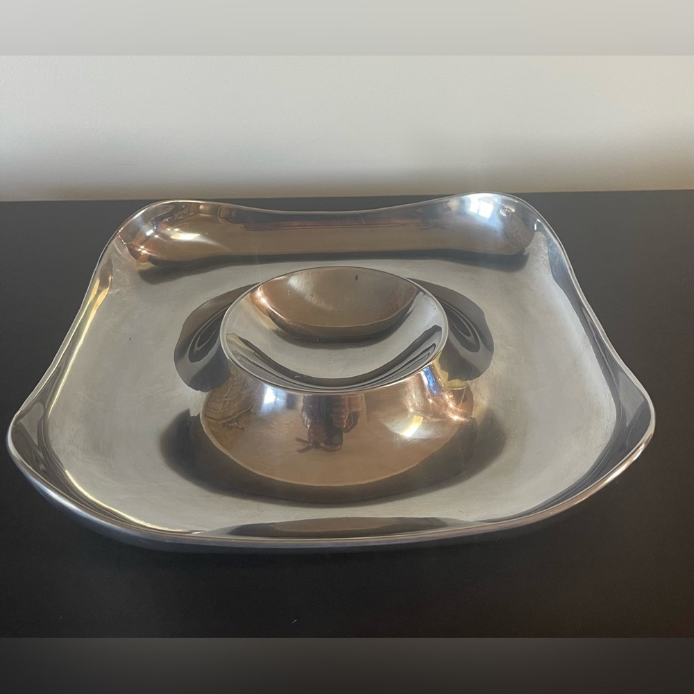 Wilton Armetale Chip and Dip Serveware